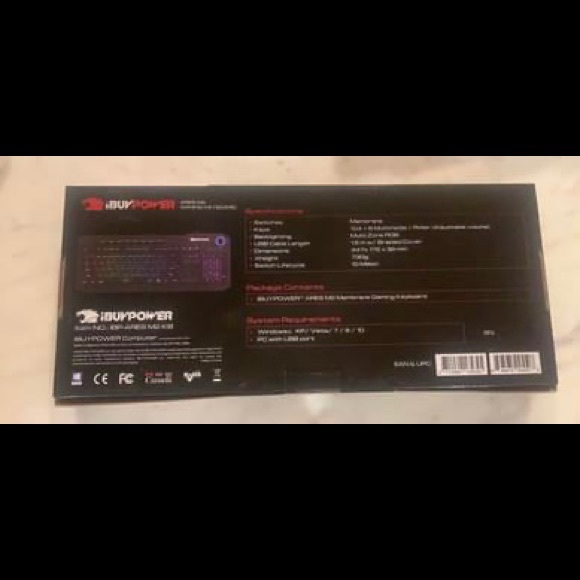 NIB iBuyPower Ares M2 Gaming Keyboard and mouse - Picture 3 of 3